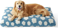 LE SURE Cute Aesthetic Dog Bed for Crate - 44.0"L x 32.0"W x 4.0"Th / Blue