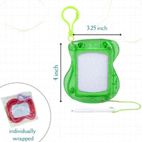 4E's Novelty 12 pack of mini magnetic drawing boards with keychain clips in assorted colors - view 5