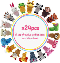 XIPEGPA set of 24 plush animal finger puppets for storytelling - view 3