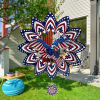 FANTAART Christmas wind spinner, 12 inch stainless steel snowman yard sculpture - view 9