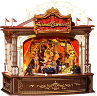 CUTEBEE 3D Wooden Puzzle for Adults - Animal Carnival