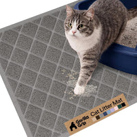 GORILLA GRIP Cat Litter Mat, Coiled Mesh Trapping Mats - Small (24" x 17") / Grey