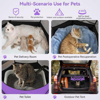 Siedihit Dog Cat Playpen, Puppy Pet Playpen Indoor for Small Dog Crate Tent Cage Outdoor, Portable - Purple / Small - image 4
