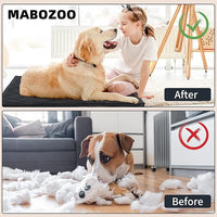 MABOZOO Indestructible Dog Beds - Chew Proof Crate Pad for Aggressive Chewers, Machine Washable Quilted Mat, Durable for Extra Large Dogs, Black Kennel Pad (36x57 in)
