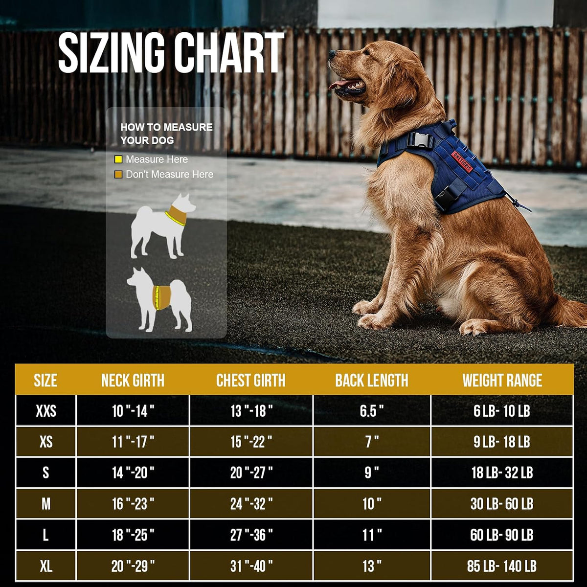OneTigris Tactical Dog Harness No-Pull Service Vest for Medium Large - X-Small / Blue - image 2