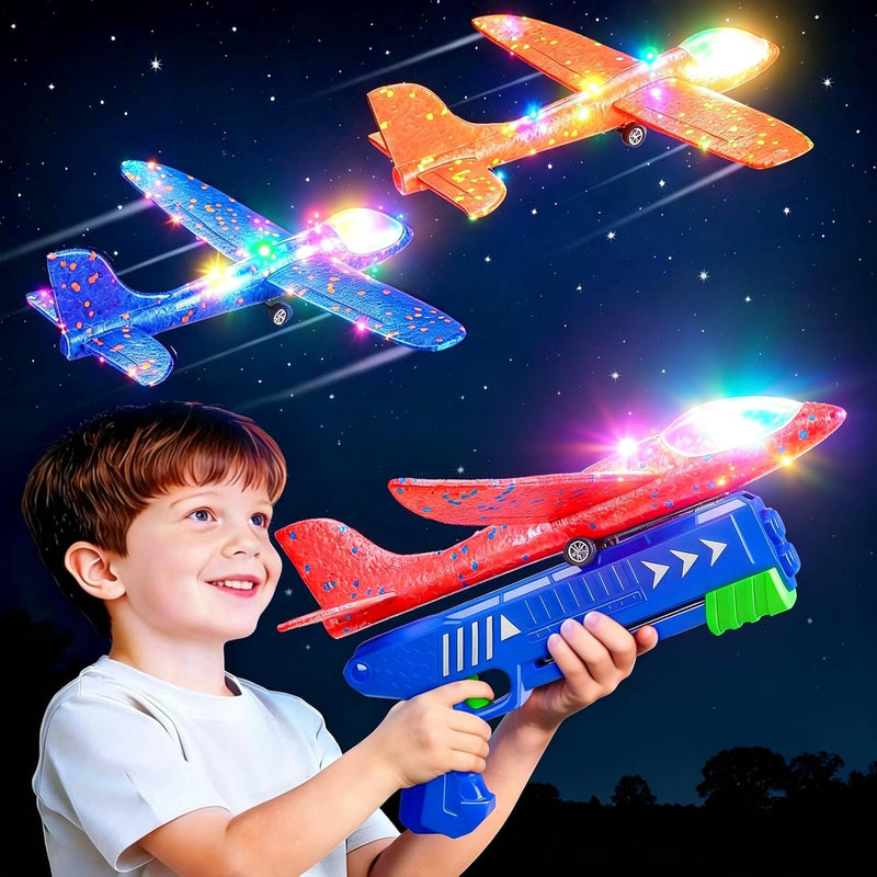 SYHLN 3 Pack Airplane Launcher Toys for 4 5 6 7 8 Year Old Boys