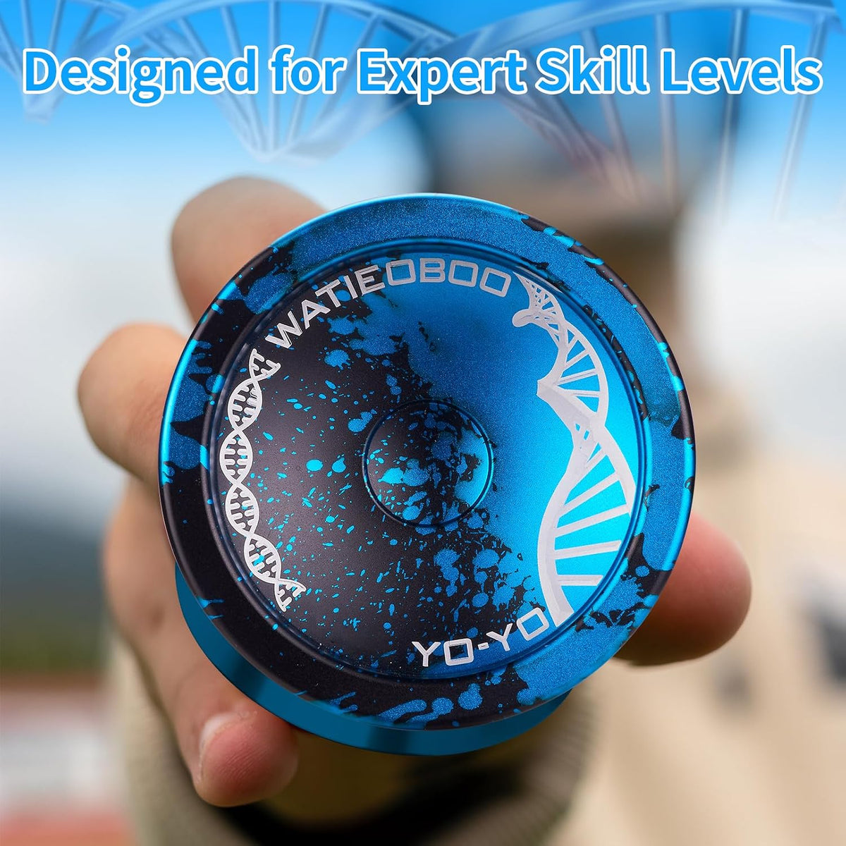 C130 YoYo Professional Responsive Yo yo Bearing for Kids Beginner - Black Blue - image 2
