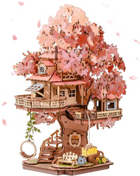 Rolife DIY Miniature House Kits Sakura Tree House 12" 3D Wooden