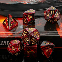 QMAY DND Dice Set - 7Pcs Blue Mix White Polyhedral Dice with Black Dice Bag – Fun for Kids & Family - Red and Black - image 4