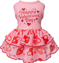 Fitwarm Halloween Pumpkin Dog Dress - Large / Happy V Day