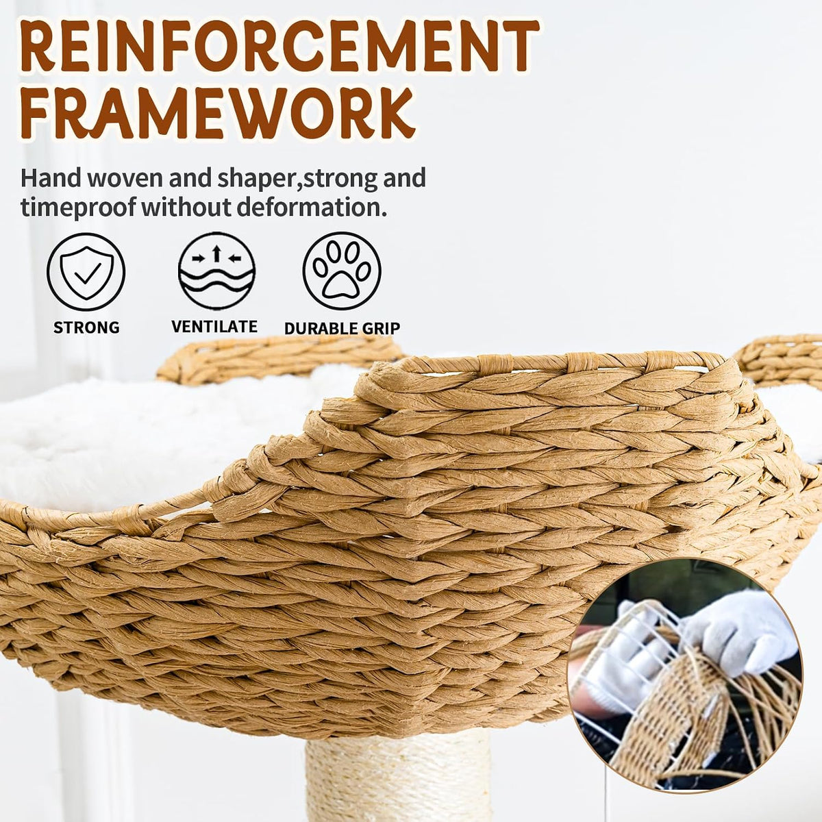 SHODMI 54" Modern Cat Tree Tower for Indoor Cats - K-903 - image 4