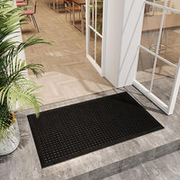 Ottomanson Heavy Duty Rubber Floor Mat – Non-Slip, Waterproof, Easy to Clean – Anti-Fatigue Mat for Commercial Kitchens, Restaurants, Workshops – Oil Resistant, Hose Washable – 36" x 60", Black