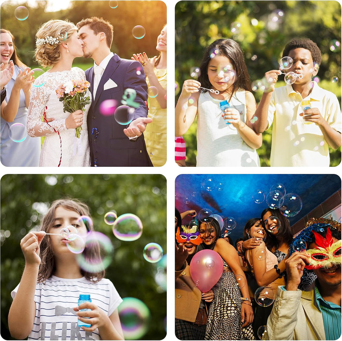INSCRAFT Bubble Wand, Summer Toys, Wedding - 40 Pcs 2oz Bubbles Solution Bulk - image 4