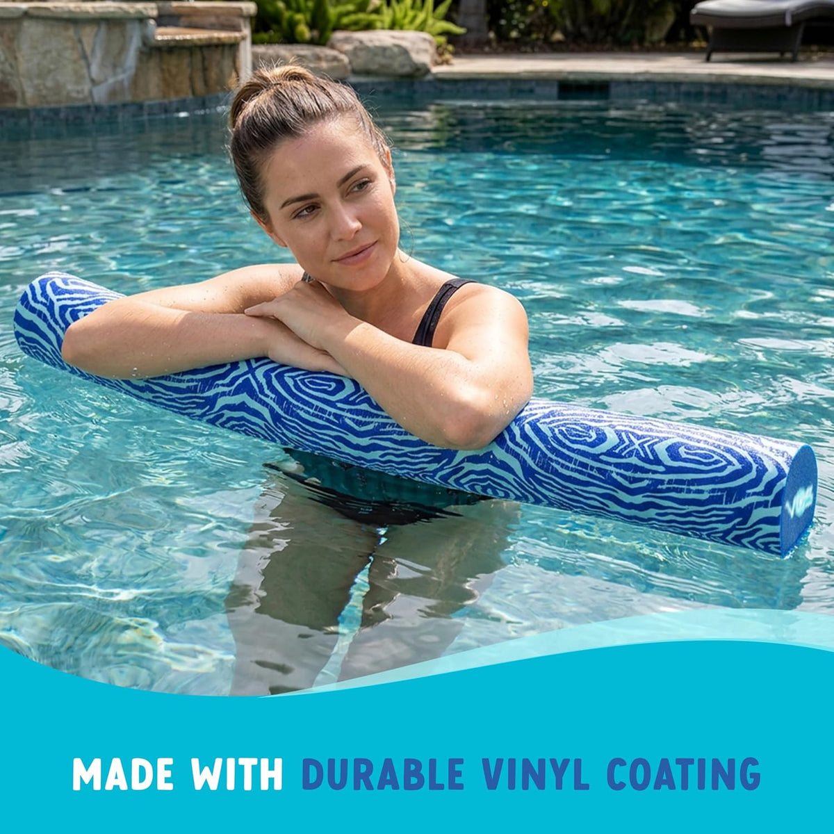 VOS Mega Foam Pool Noodle, Super Soft Swim Float - Kovo Blue / 1 Pack - image 4