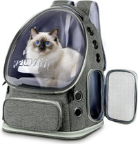 Cat Backpack Carrier Clear Bubble Window for Cats & Small Dogs up - Gray