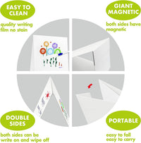 Magnetic Tabletop Desktop Easel &Whiteboard with Bonus 8X Dry Erase - image 2