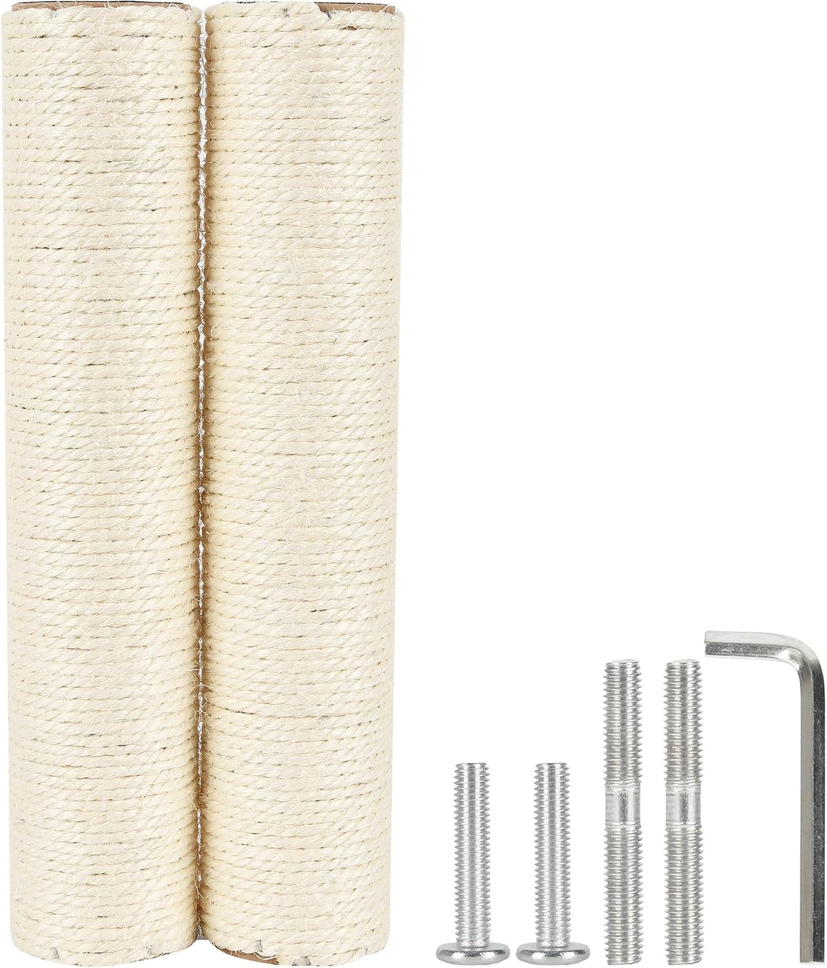 7.4cm 2.91in Diameter Cat Tree Scratching Post Replacement Sisal Pole - 13.78in/35cm / M8*2posts