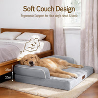 Comfort Expression Orthopedic XL Dog Bed for Large and Extra Large - Grey / 36"L x 27"W x 7.5"Th - image 3