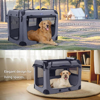 Portable Collapsible Dog Crate - Gray / 40.0"L x 27.0"W x 27.0"H - image 2