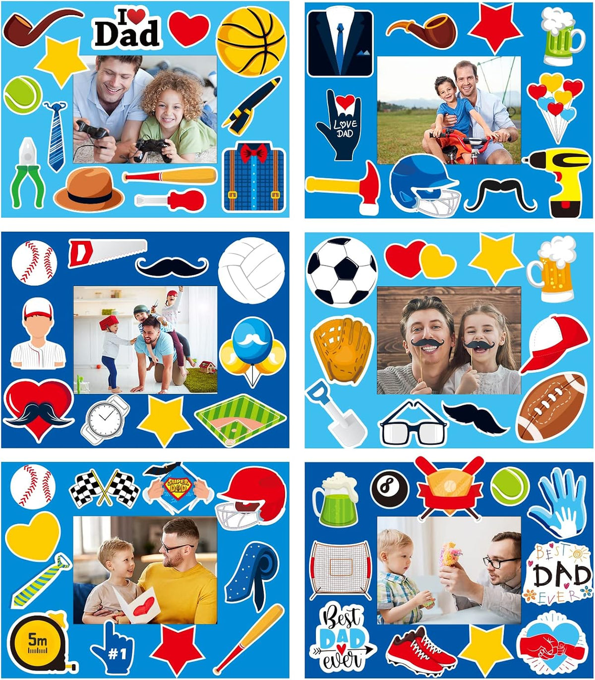 30 Packs Halloween Arts and Crafts for Kids Picture Frame Craft Kits - Father’s Day