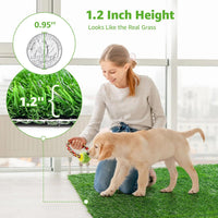 Dog Grass Pee Pads, 26''x 17'' - 20"x25" Hemmed Edge - image 4