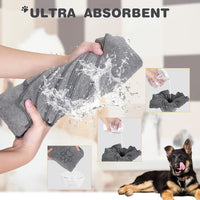 Chumia 4 Pcs Dog Towels for Drying - 16 x 32 Inch / Gray - image 2