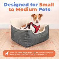 Best Pet Supplies Elevated Dog Car Seat for Small Dogs - Booster (Gray) / 21" x 20" x 14" - image 4