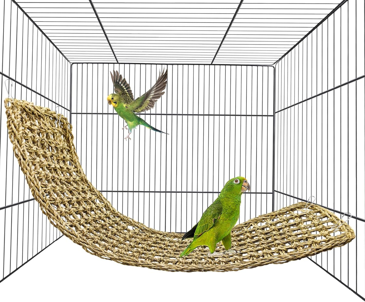 Bird Seagrass Mat 30 x 7 Inch Parrot Natural Seagrass Woven Net - 1Pc 30" × 7"
