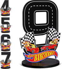 MiniInflat Race Car 5th Birthday Number Sign Centerpiece Race Car - 9th