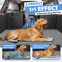 Back Seat Extender for Dogs - XL - for Full Size Crew Cab Truck / Full Size SUV / Black and Modern Gray - image 3