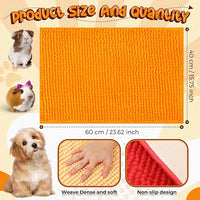 Barydat 8 Pcs Guinea Pig Cage Liner for Guinea Pig Cage Bedding Reusable Rabbit Mat Pad Washable Training Pad Animal Sleeping Bedding Mat(24x16'',Beige, Brown, Red, Orange)