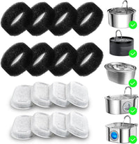 Cat Water Fountain Filter Replacement 16 Pack - 8+8