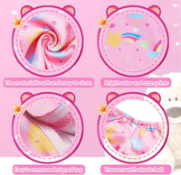 2 Pcs Rainbow PJ's Bear Clothes Outfit Stuffed Animal - Rainbow / Pink - image 3