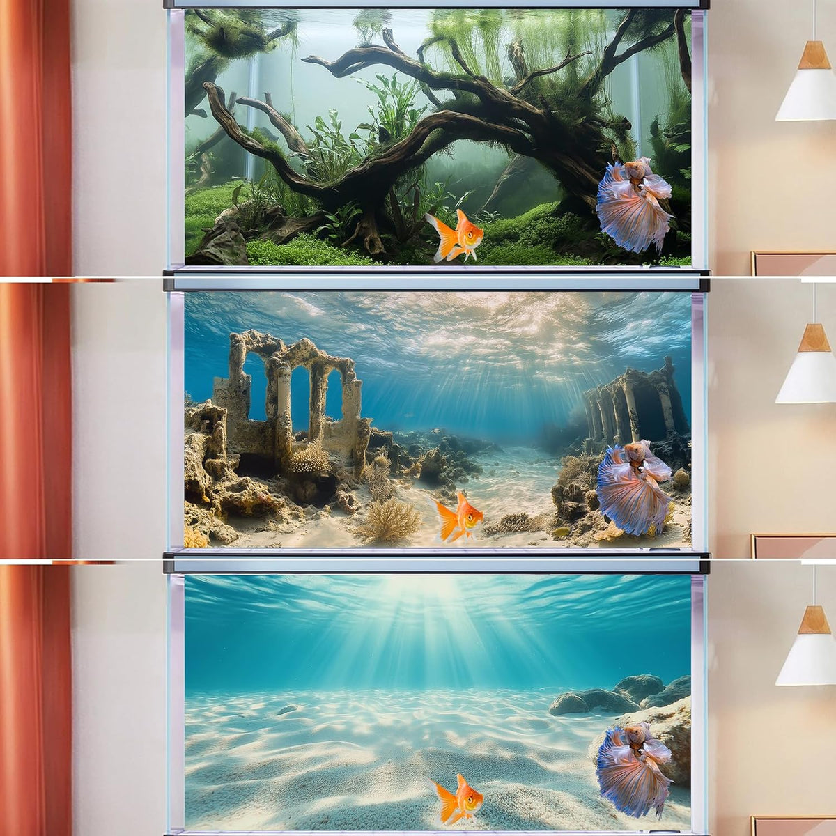 3 PCS Aquarium Background - 48x18 Inch - image 4