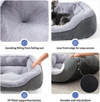 Medium Dog Beds for Medium Dogs Washable - M (30"x24"x9") / Grey - image 4