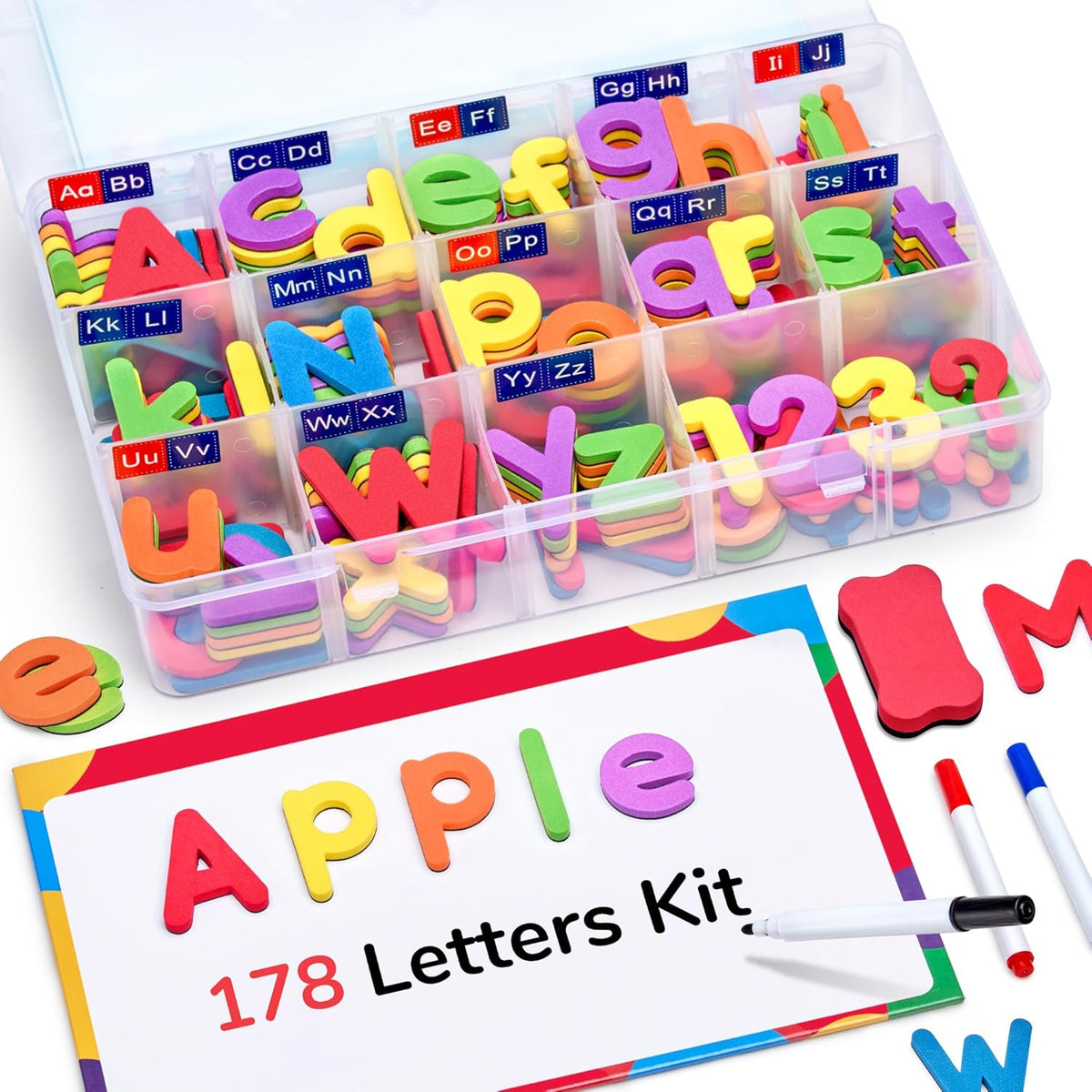 Gamenote Magnetic Alphabet Letters Kit - 178PCS