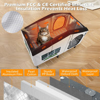 Heated Outdoor Cat House Weatherproof - 20 x 17 x 19.9 - image 2