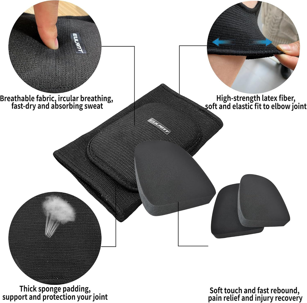 YEEKORO kids elbow pads, breathable stretch elbow protector sleeves for boys and girls - view 11