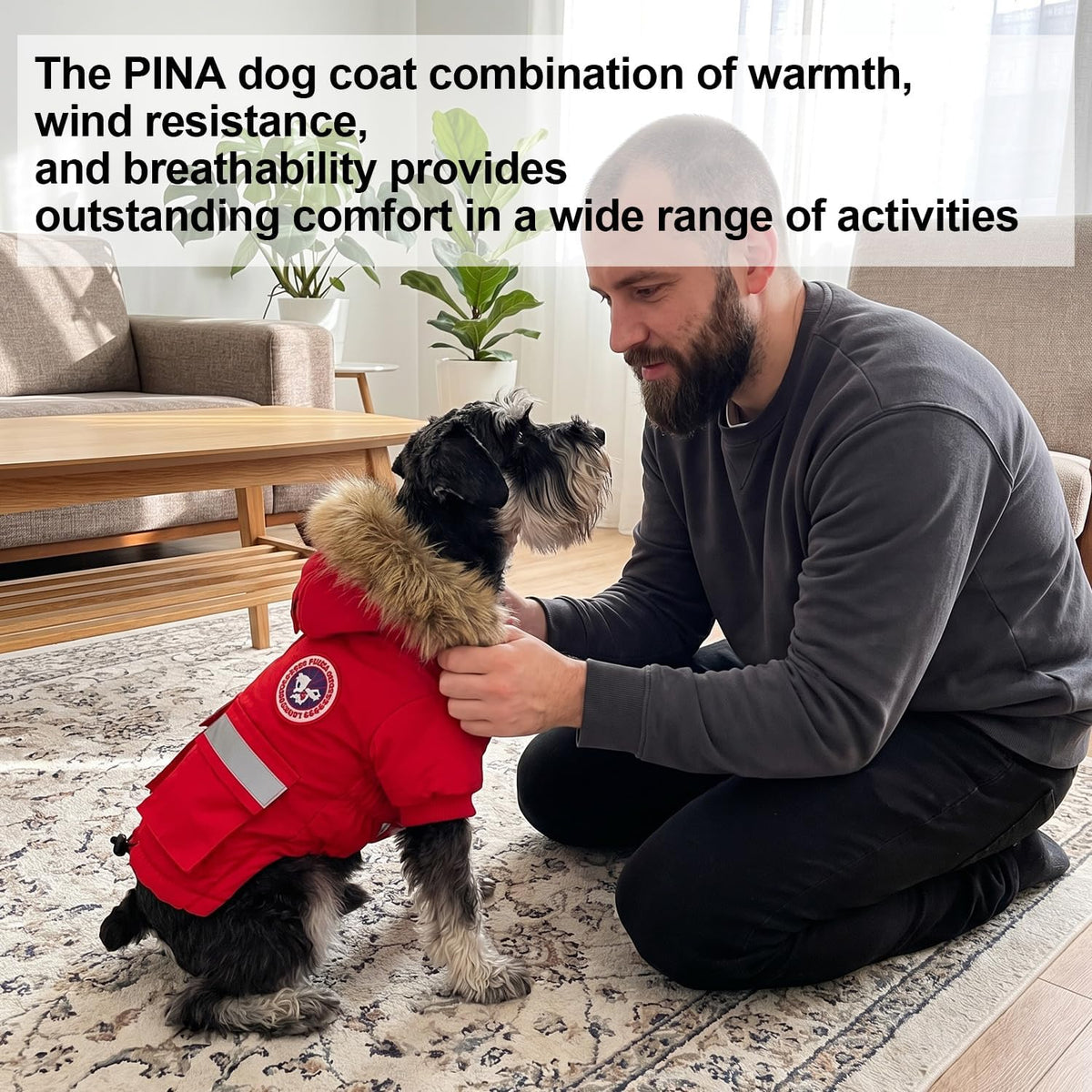 Small Dog Coats, Waterproof - 3XL(Chest 27.5") / Red - image 3