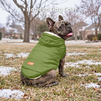 Vecomfy Warm Dog Coats with Hoodie - Medium / Green - image 2