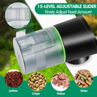 Automatic Fish Feeder Rechargeable with USB Cable Moisture-Proof - Plug Powered-EVS - image 3