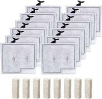 12 Pack Medium Filter Cartridges+ 8 Pack Ammonia Reducer Filter Pads Compatible with Aqueon QuietFlow LED PRO Power Filter Size 10 & E Internal Power Size 20 & Zilla Size 20