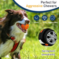 6 Pack Dog Balls Tennis Ball for Aggressive Chewers Indestructible - 6 Balls - image 3
