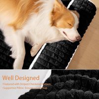 Orthopedic Large Dog Bed Pillow Pet Sofa Bed 36''X24'' Grey – Essentials for Dogs - Black / 30"L x 20"W x 3.5"Th - image 2