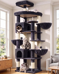 Globlazer 82in Extra Large Cat Tree Tower for Indoor Cats Large Adult - 82inch / Dark Grey