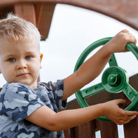 Haconba 10 inch blue plastic playground steering wheel with mounting hardware - view 15