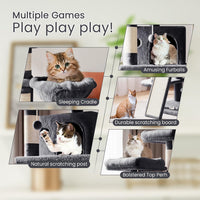 SHA CERLIN 68 Inches Multi-Level Large Cat Tree for Large Kitties/Big - 68in / Dark Grey - image 3