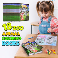 Bedwina zoo animal coloring books for kids, 18 pack of 9 x 11 inch books - view 3