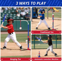 HYES 3-in-1 Baseball Set for kids Auto Pitching Machine – Fun for Kids & Family - Blue - image 2