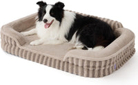 LE SURE Cute Cozy High Back Orthopedic Dog Beds Medium Size Dog - 38.0"l X 28.0"w X 7.0"th / Hazel